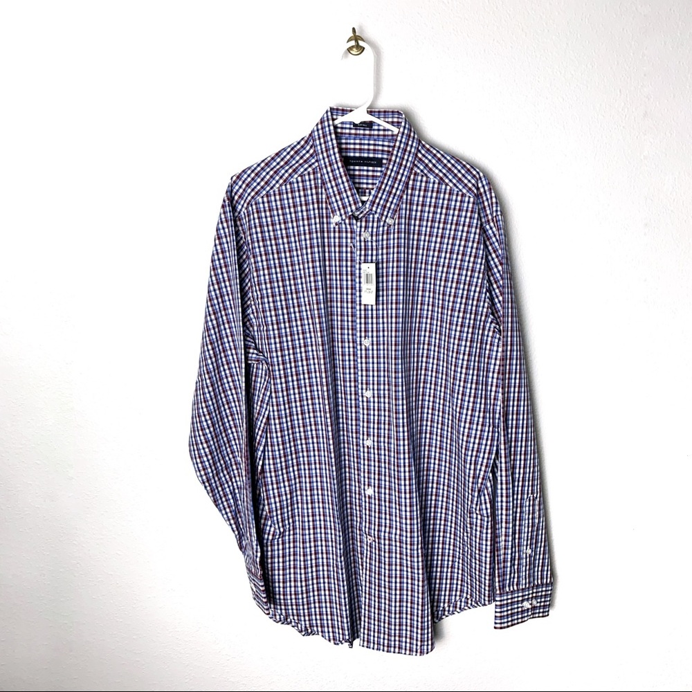 NWT! Tommy Hilfiger Long Sleeve Dress Shirt! NEW!